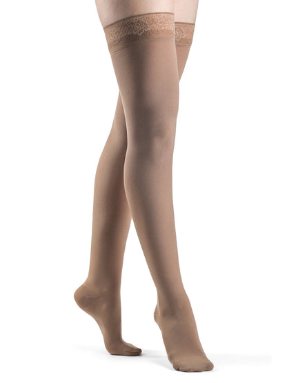 Sigvaris Soft Opaque Women's Thigh High 30-40mmHg - Compression Level: Extra Firm 30-40 MmHg - Unisex - Leg