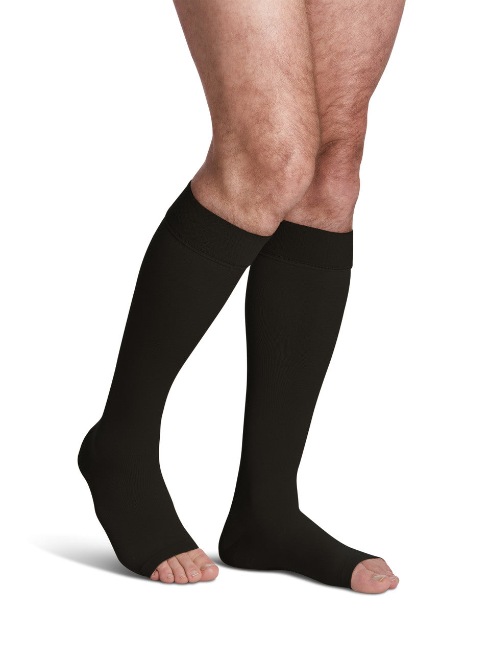 Sigvaris Select Comfort Knee High W/ Silicone Band, Open Toe 30-40mmHg - Compression Level: Extra Firm 30-40 MmHg - Unisex - Foot