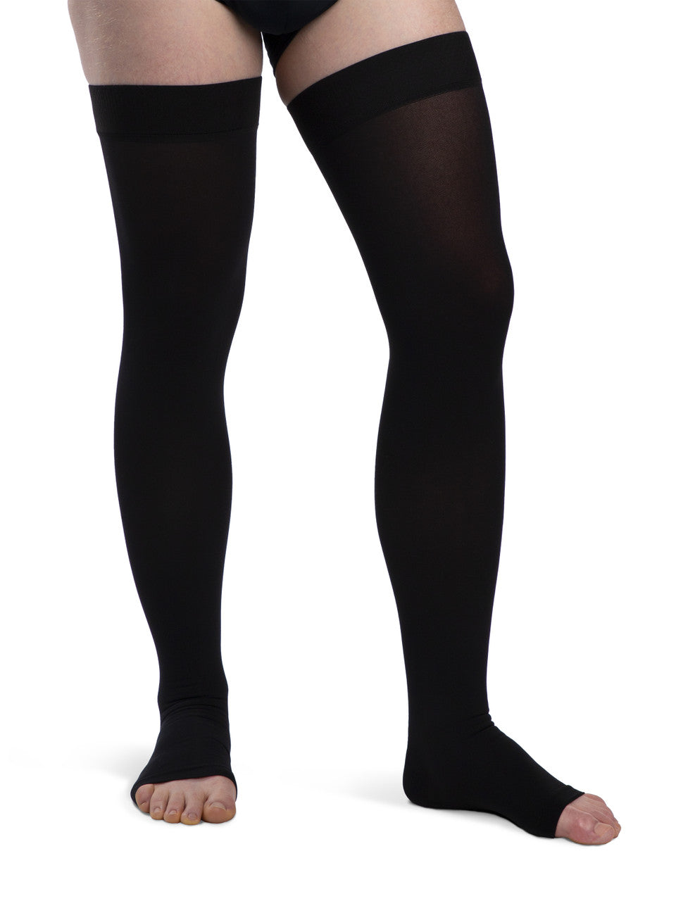 Sigvaris Select Comfort Thigh High W/ Grip Top, Open Toe 20-30mmHg - Compression Level: Firm 20-30 MmHg - Unisex - Foot