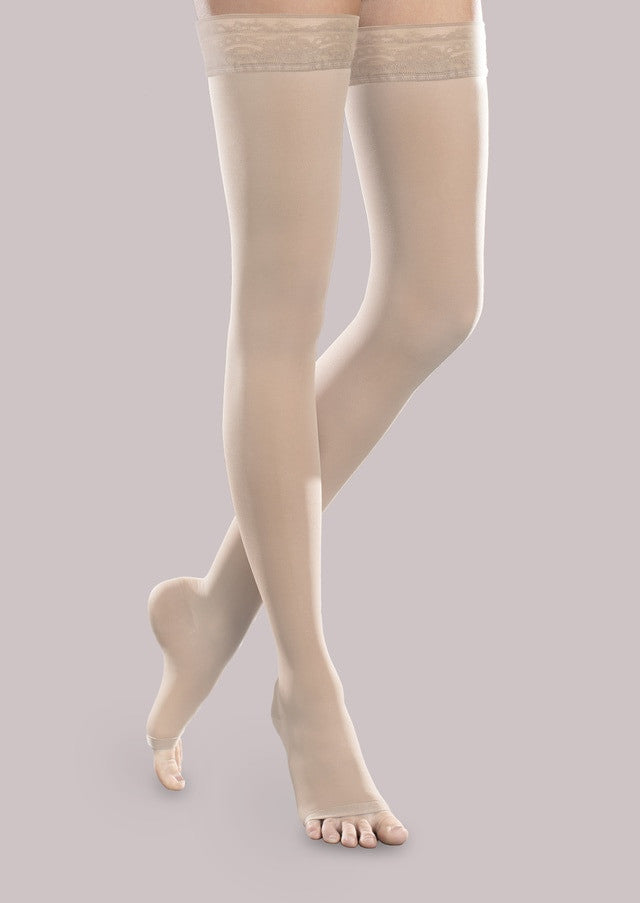 Sheer Ease by Therafirm® Open-Toe Thigh-High 15-20mmHg