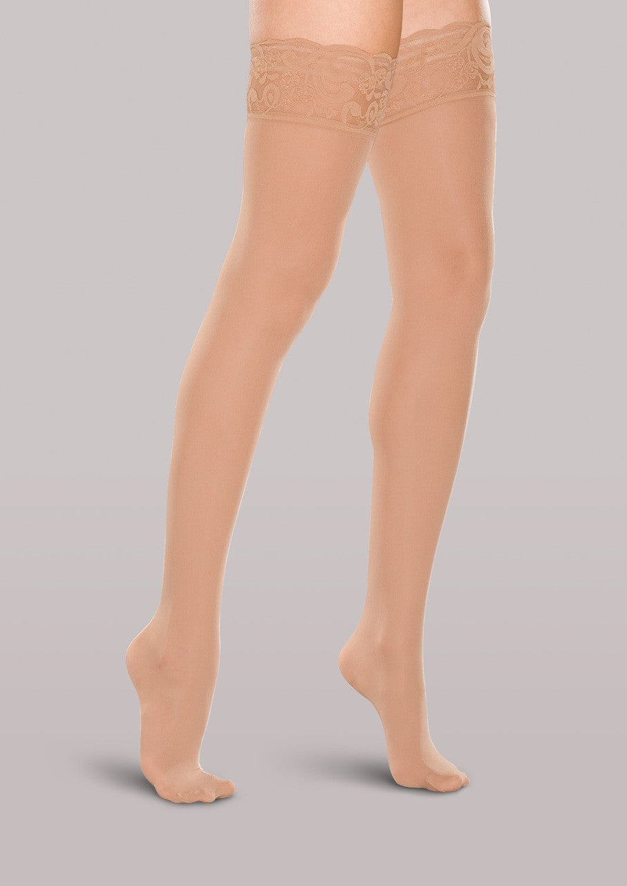 THERAFIRM® Women's Mild Support Sheer Lace Top Thigh Highs 15-20 mmHg