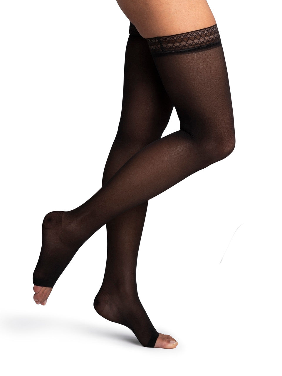 Sigvaris Dynaven Sheer Women's Thigh High W/ Grip Top 20-30mmHg - Compression Level: Firm 20-30 MmHg - Unisex - Leg