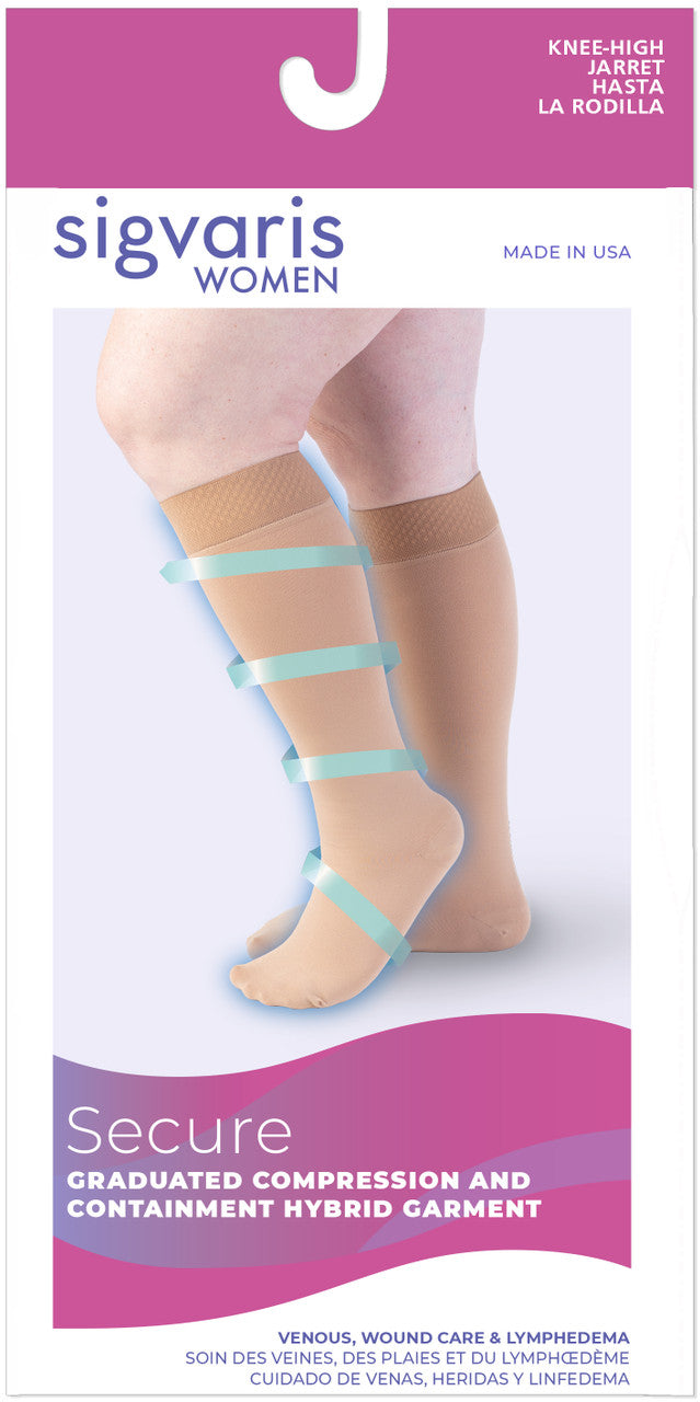 Sigvaris Secure Women's Knee High 30-40mmHg - Compression Level: Extra Firm 30-40 MmHg - Unisex - Knee