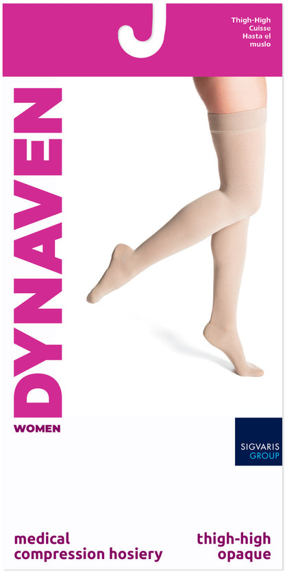 Sigvaris Dynaven Women's Thigh High W/ Grip Top 20-30mmHg - Compression Level: Firm 20-30 MmHg - Unisex - Leg