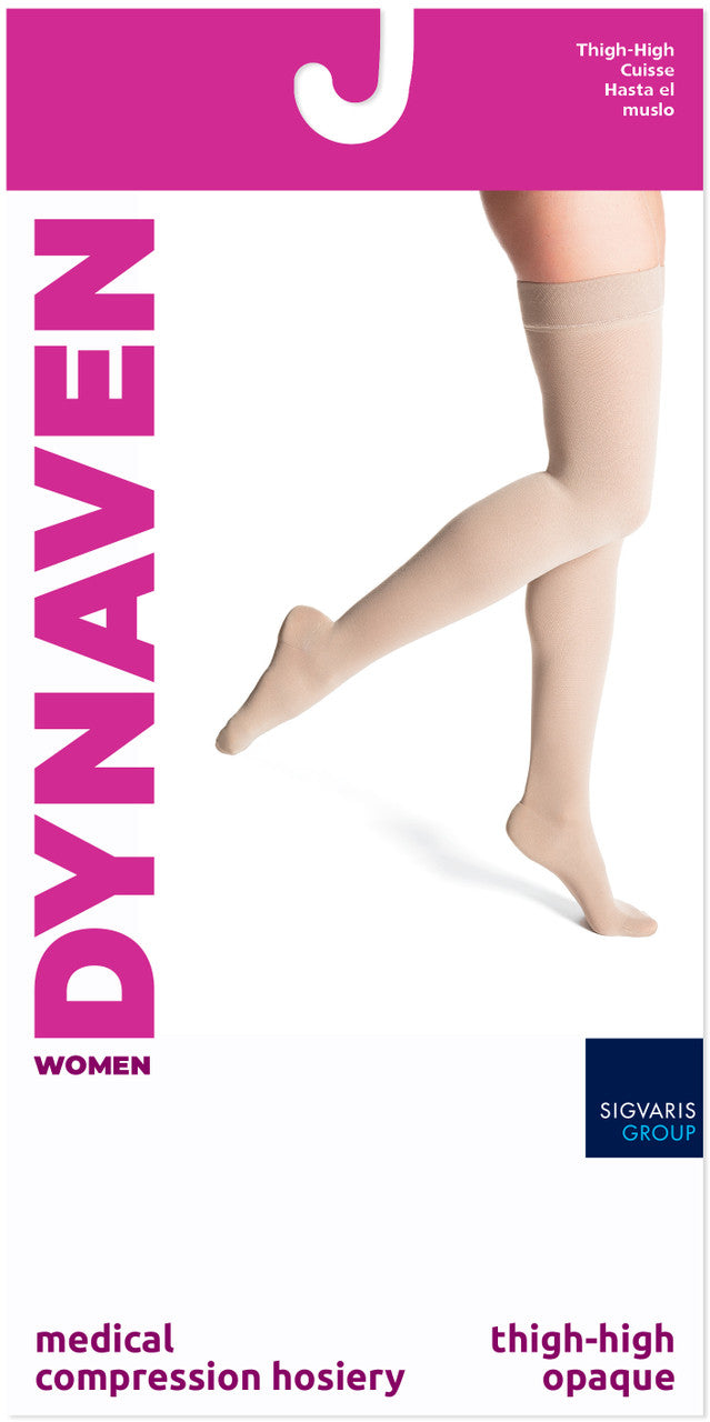 Sigvaris Dynaven Women's Thigh High W/ Grip Top 20-30mmHg - Compression Level: Firm 20-30 MmHg - Unisex - Leg