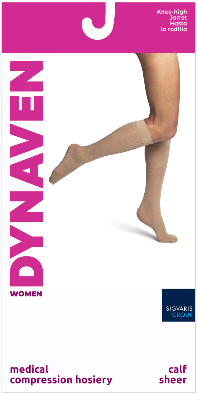Sigvaris Dynaven Sheer Women's Knee High 15-20mmHg - Compression Level: Moderate 15-20 MmHg - Unisex - Knee