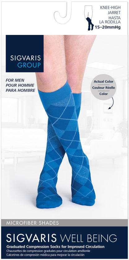 Sigvaris Microfiber Shades Men's Knee High 15-20mmHg - Compression Level: Moderate 15-20 MmHg - Male - Knee