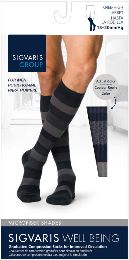 Sigvaris Microfiber Shades Men's Knee High 15-20mmHg - Compression Level: Moderate 15-20 MmHg - Male - Knee