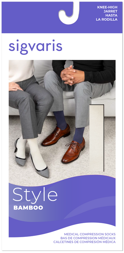 Style Bamboo Calf 20-30 mmHg Closed Toe Unisex