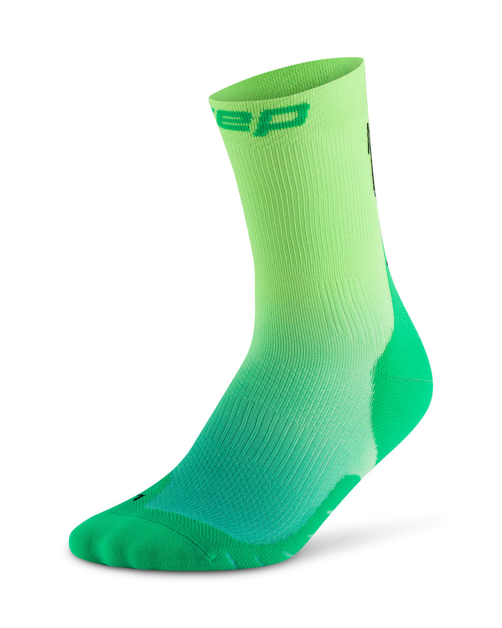 CEP 5.0 5.0 The Run Gradient Mid Cut Socks - Green/Lime Fade ...
