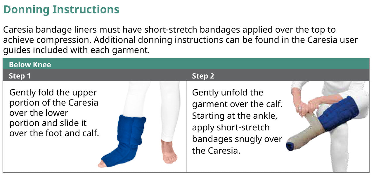 Caresia Below Knee Bandage Liners - Unisex - Knee