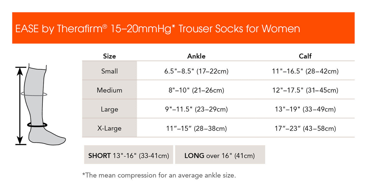 EASE by Therafirm® Mild Support Womens Trouser Socks 15-20mmHg
