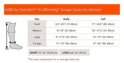 EASE by Therafirm® Mild Support Womens Trouser Socks 15-20mmHg