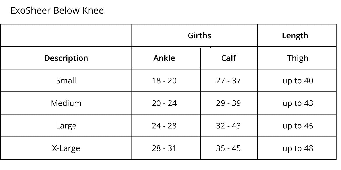 L & R ExoSheer Knee High 15-20mmHg - Compression Level: Moderate 15-20 MmHg - Female - Knee