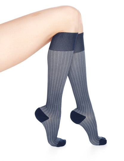 Rejuva Herringbone Compression Knee High 20-30mmHg - Compression Level: Firm 20-30 MmHg - Unisex - Knee