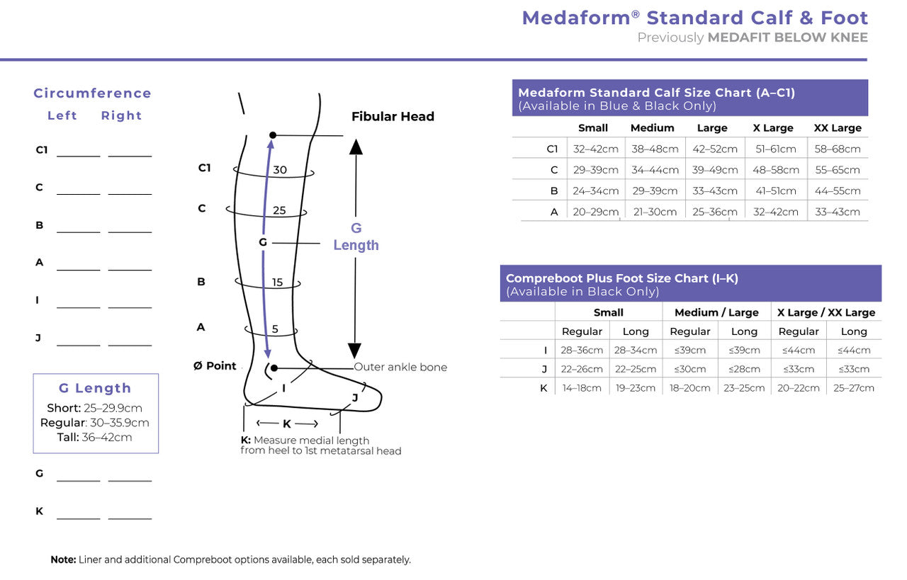 Sigvaris Medaform Standard Calf & Foot