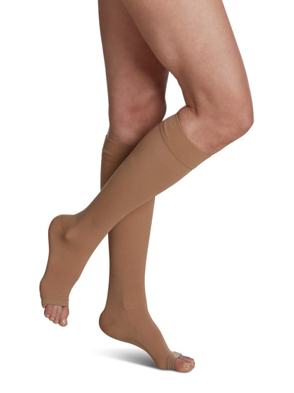 Sigvaris Select Comfort Plus Knee High, Open Toe 30-40mmHg - Compression Level: Extra Firm 30-40 MmHg - Unisex - Foot