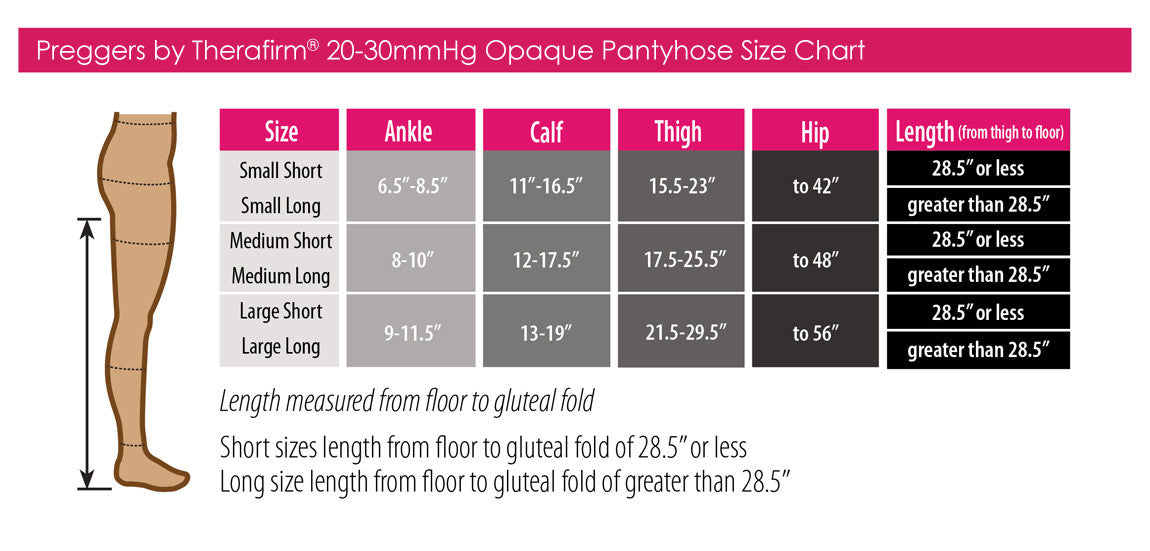 Preggers by Therafirm® Opaque Maternity Pantyhose 20-30 mmHg