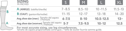 Rejuva Sheer Dot Compression Knee High 15-20mmHg - Compression Level: Moderate 15-20 MmHg - Female - Knee