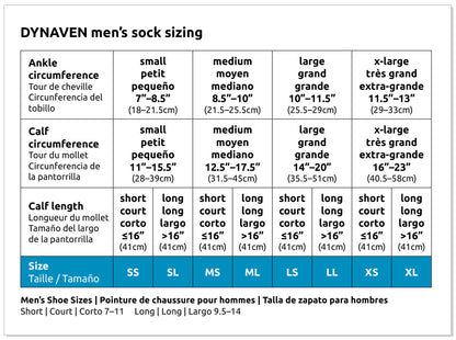 Sigvaris Dynaven Men's Knee High 15-20mmHg - Compression Level: Moderate 15-20 MmHg - Male - Knee