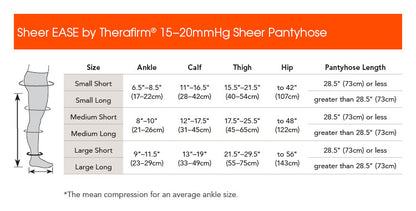 Sheer Ease by Therafirm® Pantyhose 15-20mmHg