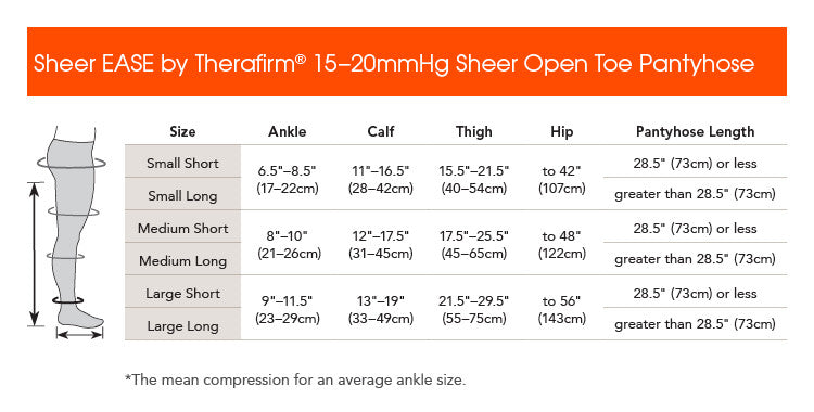 Sheer Ease by Therafirm® Open-Toe Pantyhose 15-20mmHg