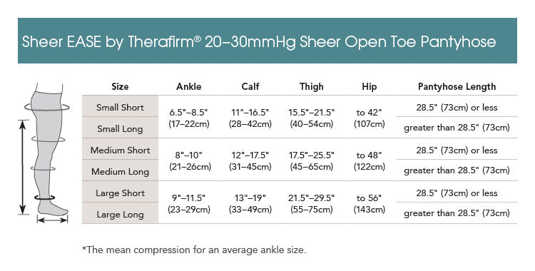 Sheer Ease by Therafirm® Open-Toe Pantyhose 20-30mmHg