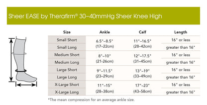 Sheer Ease by Therafirm® Knee-High 30-40mmHg