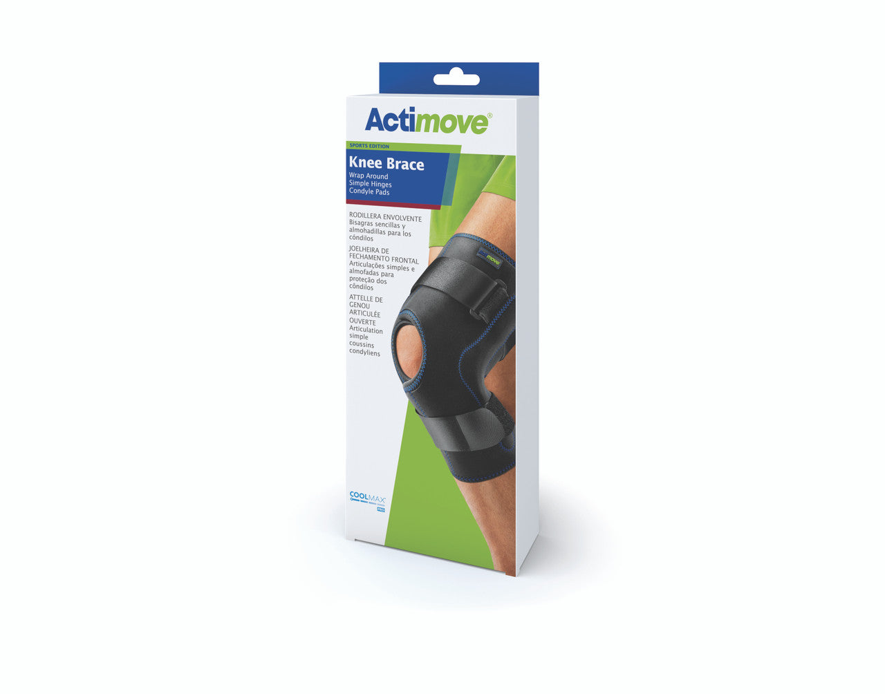 Actimove ® SPORTS EDITION Wrap Around Knee Brace w/ Simple Hinges and Condyle Pads