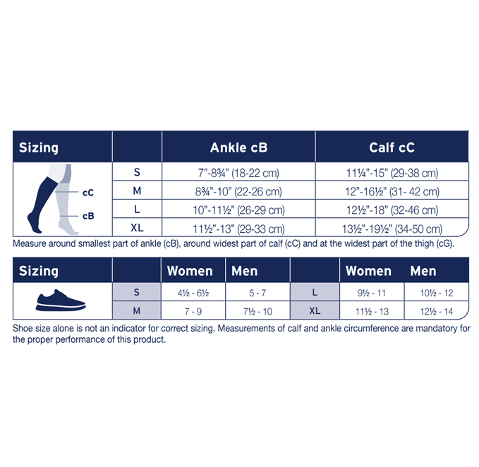 Jobst Activa Anti-Embolism Knee High Stockings 18mmHg - White ...