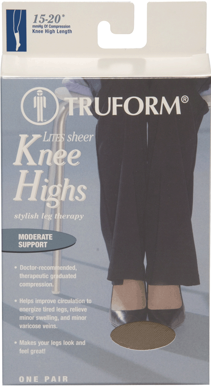 Truform Lites Sheer Knee High 15-20mmHg - Compression Level: Moderate 15-20 MmHg - Female - Knee