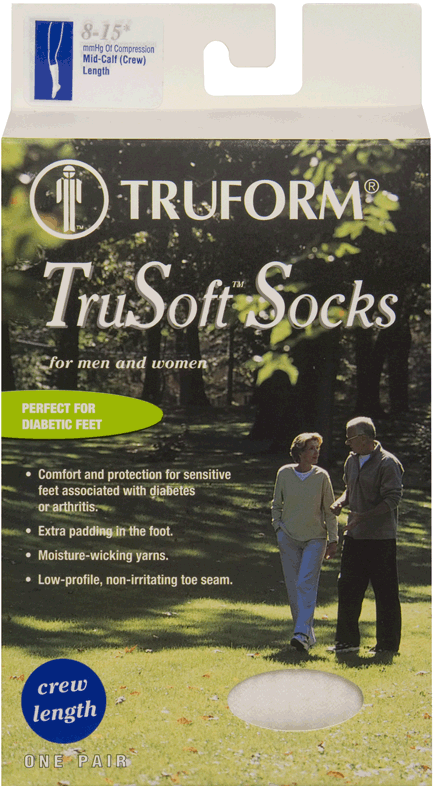 Truform TruSoft Crew Length 8-15mmHg