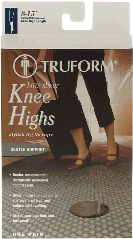 Truform Lites Sheer Knee High 8-15mmHg - Compression Level: Mild 8-15 MmHG - Female - Knee