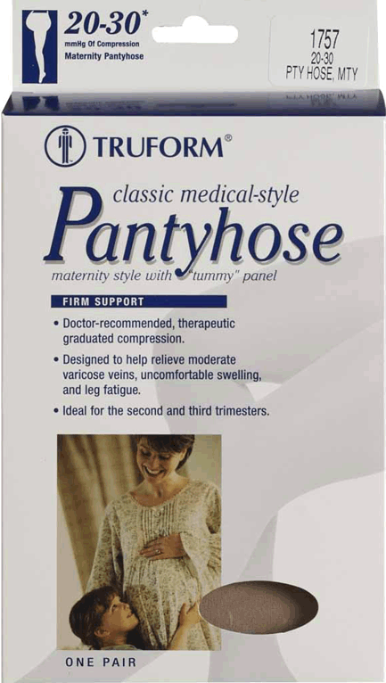 Truform Opaque Maternity Pantyhose Petite Length 20-30mmHg - Compression Level: Firm 20-30 MmHg - Female - Leg