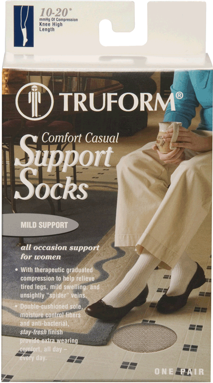 Truform Casual Socks 10-20mmHg