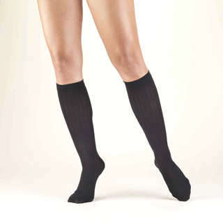 Truform Womens Trouser Ribbed Socks 10-20mmHg