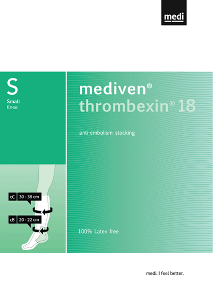 Thrombexin Anti-Embolism Thigh High W/ Silicone Band - Unisex - Leg