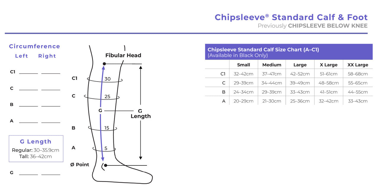Sigvaris Chipsleeve Standard Calf & Foot