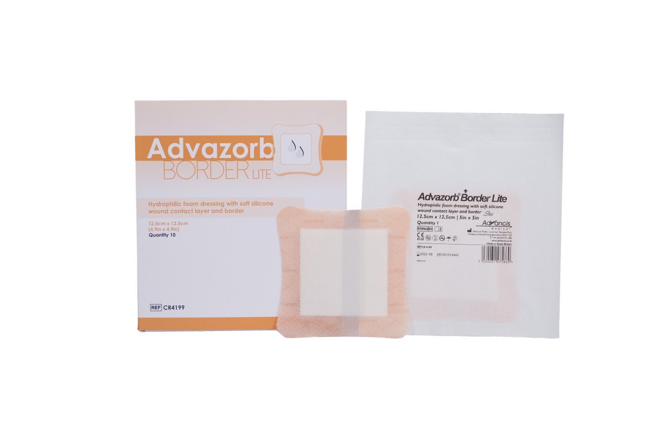 Advazorb®  Border Lite- Foam Dressing with Silicone Border- 10 per Box