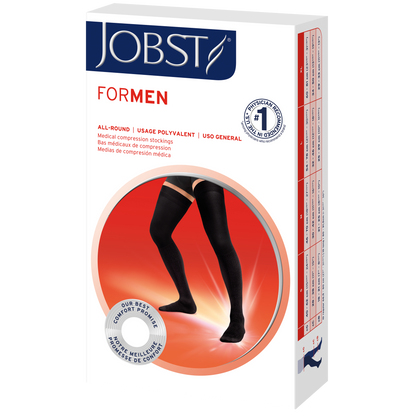JOBST forMen Thigh High 30-40 mmHg Open Toe Men's