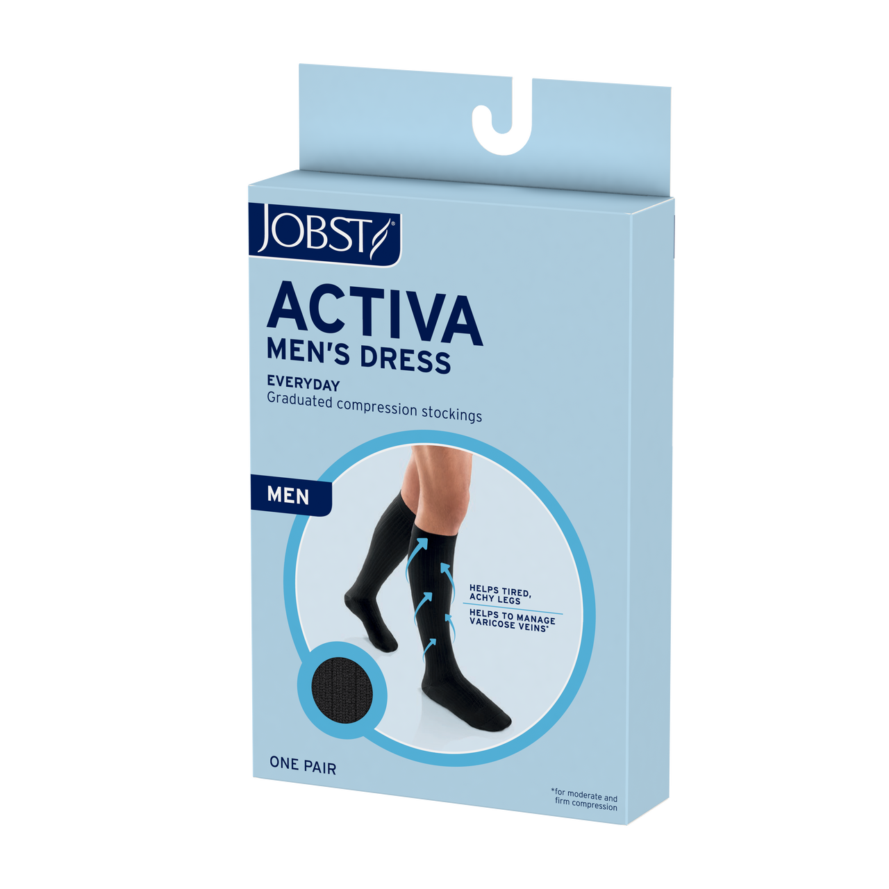 JOBST® Activa Men's Dress Knee High 8-15mmHg