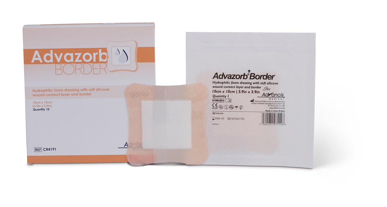 Advazorb®  Border- Foam Dressing with Silicone Border- 10 per Box