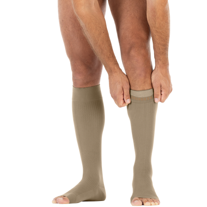 JOBST forMen Knee High 20-30 mmHg Open Toe Men's
