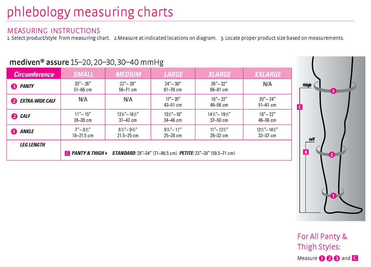 Medi Assure Thigh High W/ Silicone Band 30-40mmHg - Compression Level: Extra Firm 30-40 MmHg - Unisex - Leg