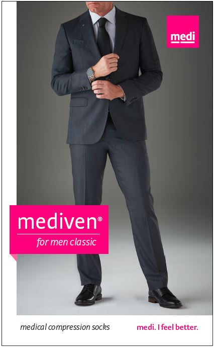 Mediven for Men Classic Ribbed Knee High 8-15mmHg - Compression Level: Mild 8-15 MmHG - Male - Knee