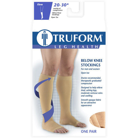 Truform Opaque Knee High with Soft Stay-up Top 15-20mmHg - Compression Level: Moderate 15-20 MmHg - Unisex - Knee