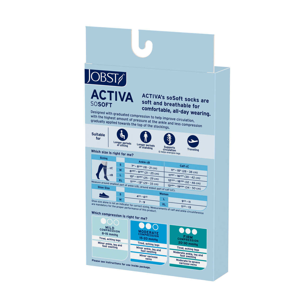 JOBST® Activa soSoft Knee Highs 8-15mmHg
