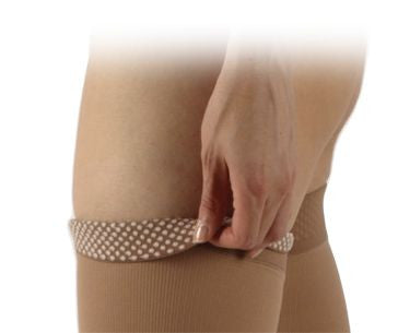 Sigvaris Men's Essential Cotton Thigh High with Grip Top 20-30mmHg - Compression Level: Firm 20-30 MmHg - Male - Leg