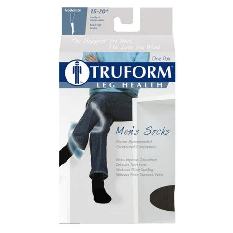 Truform Casual Cushioned Foot Calf Length 15-20mmHg