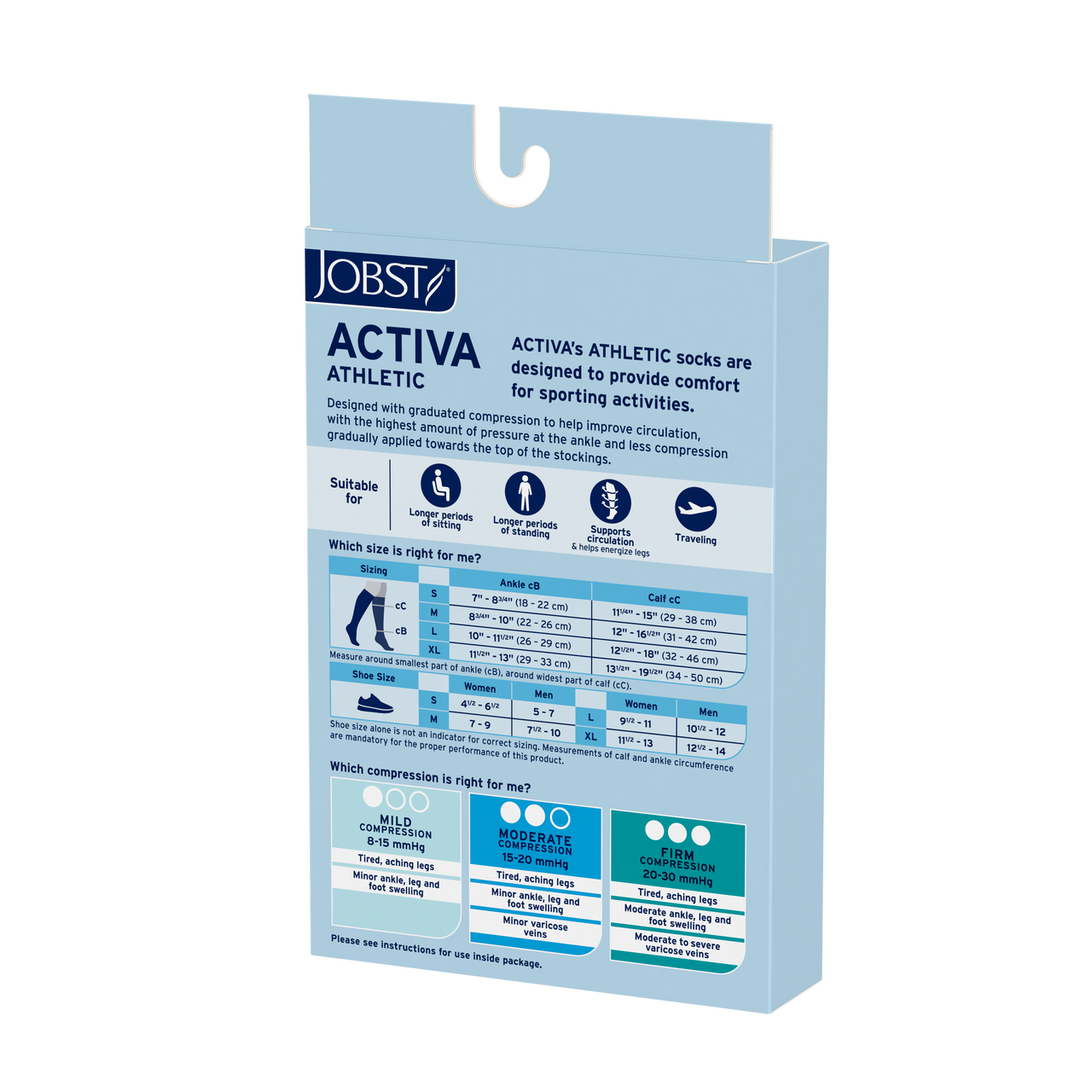 JOBST® Activa Athletic Knee High Socks 20-30mmHg